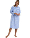 Marlon Womens Pretty Floral Wincey 45" Long Sleeve Nightdress