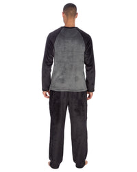 Cargo Bay Mens Polished Fleece Plain Pyjama Set