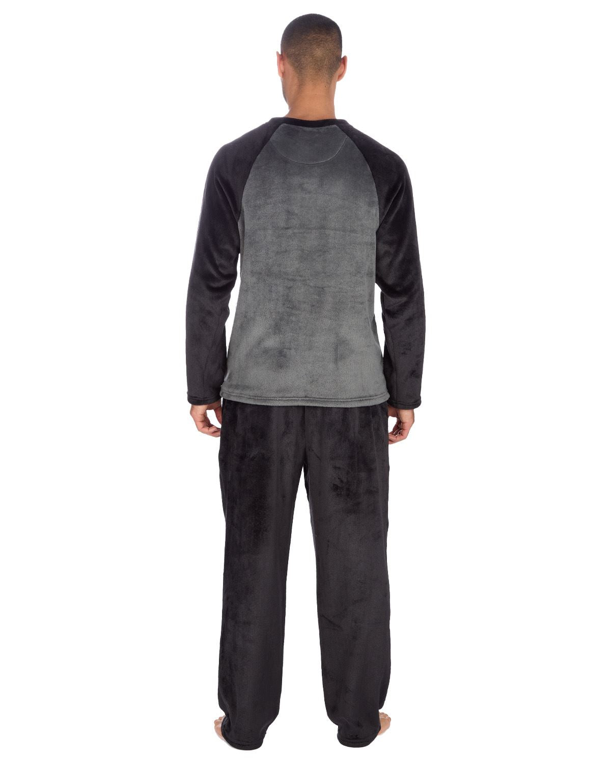 Cargo Bay Mens Polished Fleece Plain Pyjama Set