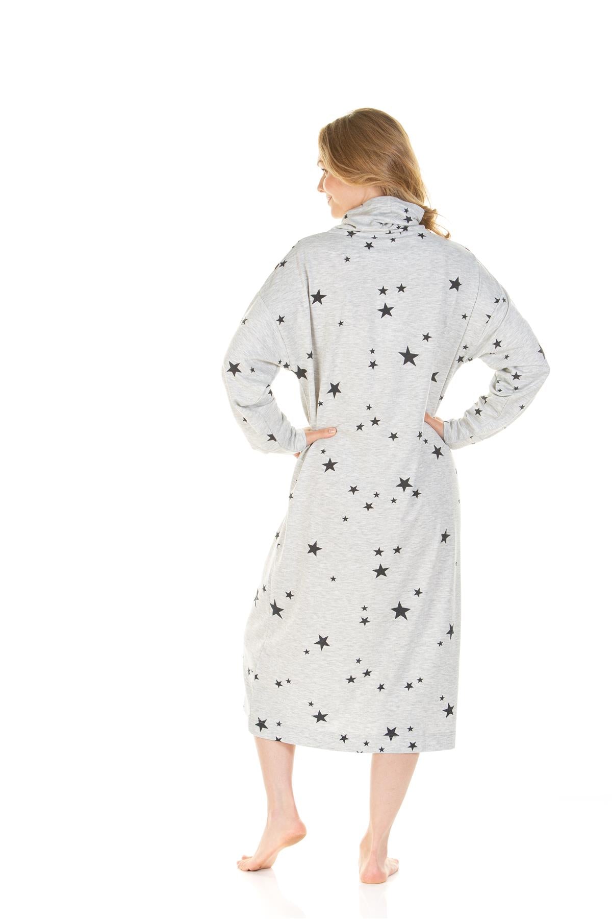 La Marquise Starry Days Cowl Neck Jersey Nightie