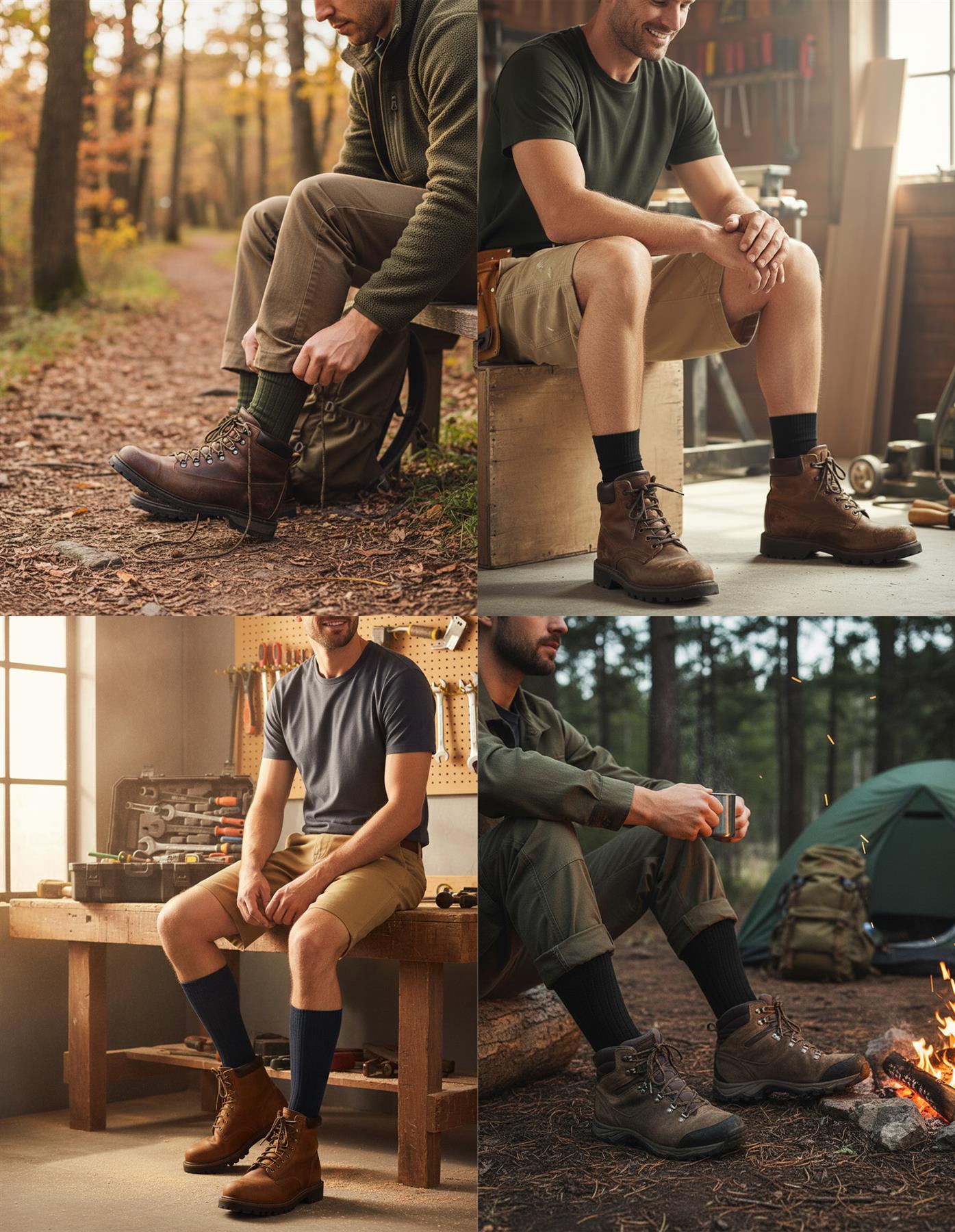 4 Pairs Mens Blaxnit Pathfinder Outdoor Socks