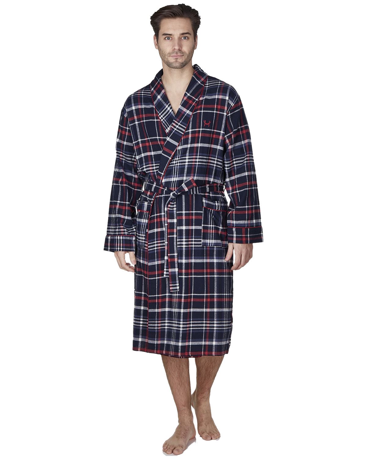 Haigman Mens Brushed Cotton Dressing Gown