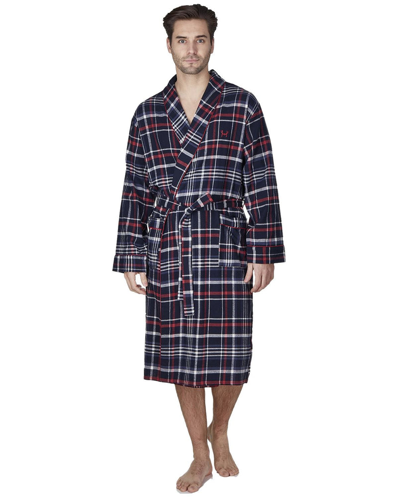 Haigman Mens Brushed Cotton Dressing Gown