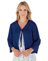 Slenderella Womens Waffle Ribbon Bed Jacket
