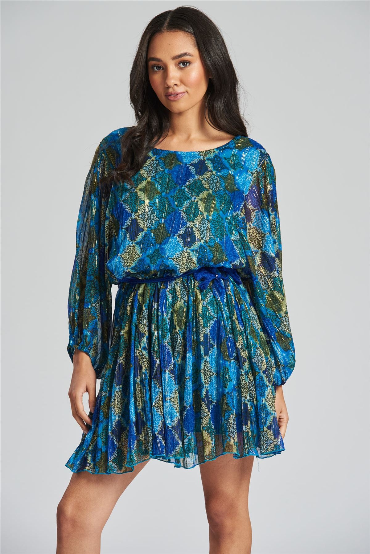 South Beach Womens Metallic Mini Dress