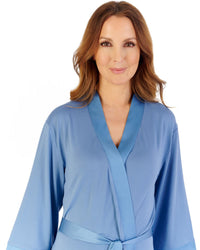 Gaspe Womens Supersoft Satin Edge 44" Kimono Wrap