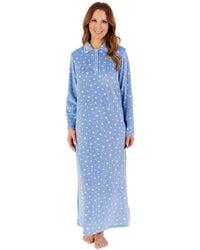 Slenderella Womens Supersoft Fleece 51" Long Sleeve Nightdress