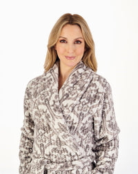 Slenderella Womens Printed Waffle Fleece Dressing Gown