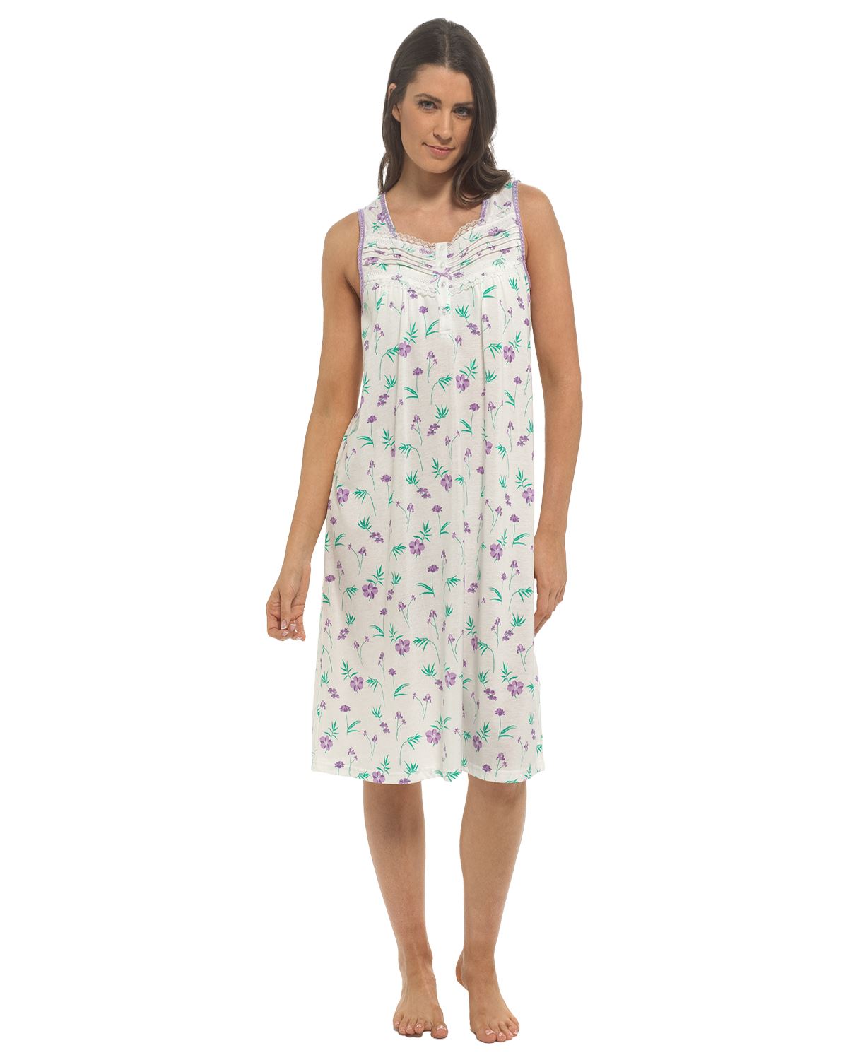 Slumber Hut Womens Sleeveless Floral Nightie