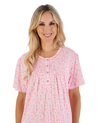 Slenderella Womens 42" Ditsy Floral Jersey Nightdress