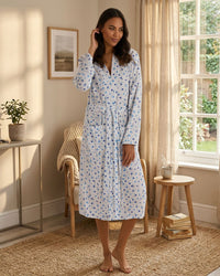 Cottonique Womens Cotton Floral Kimono Wrap