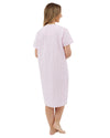Marlon Womens Coastal Stripe Seersucker 40" Short Sleeve Nightie