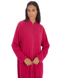Slumber Hut Womens Zip Fleece Dressing Gown