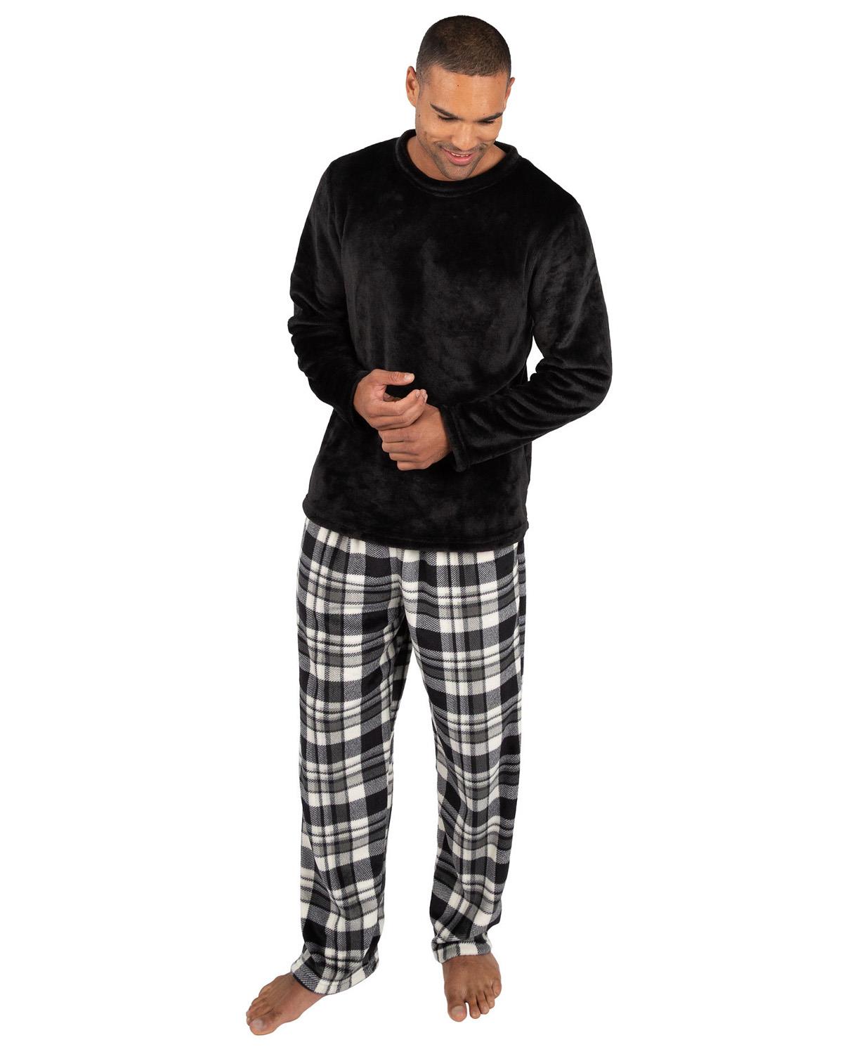 Cargo Bay Mens Polished Fleece Check Pyjamas