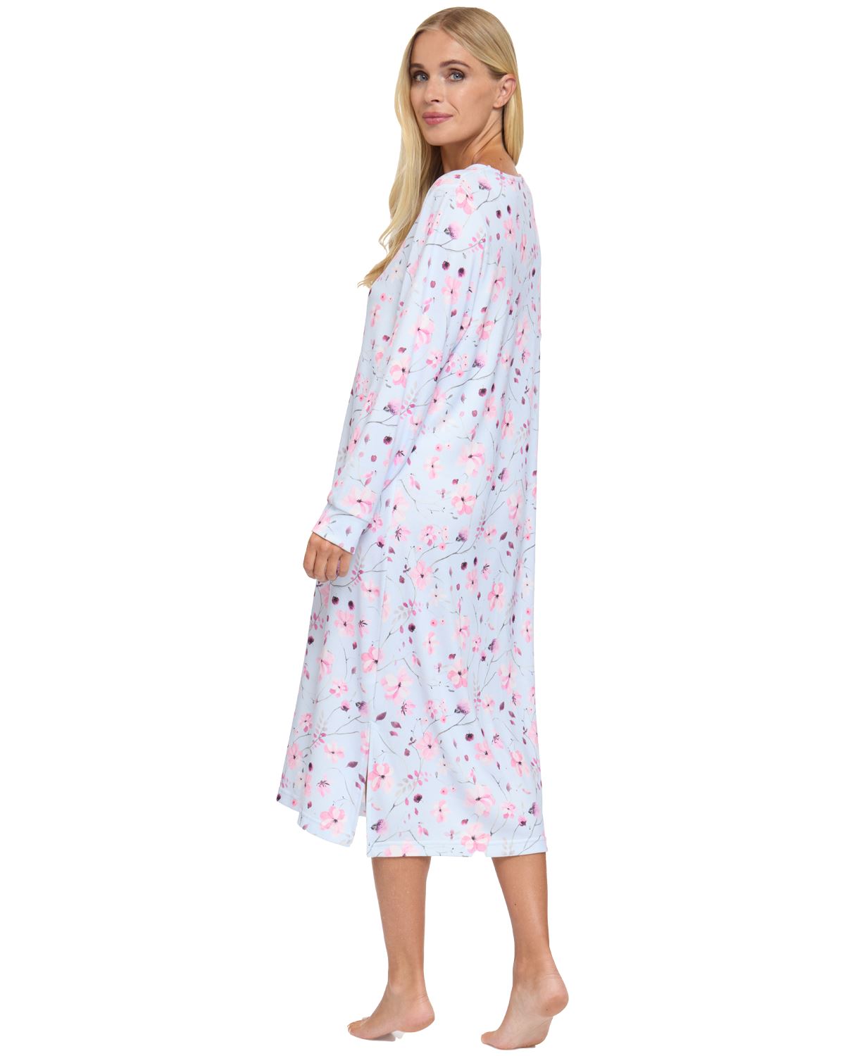 La Marquise Womens 'Floral Reflections' Long Sleeve Nightie