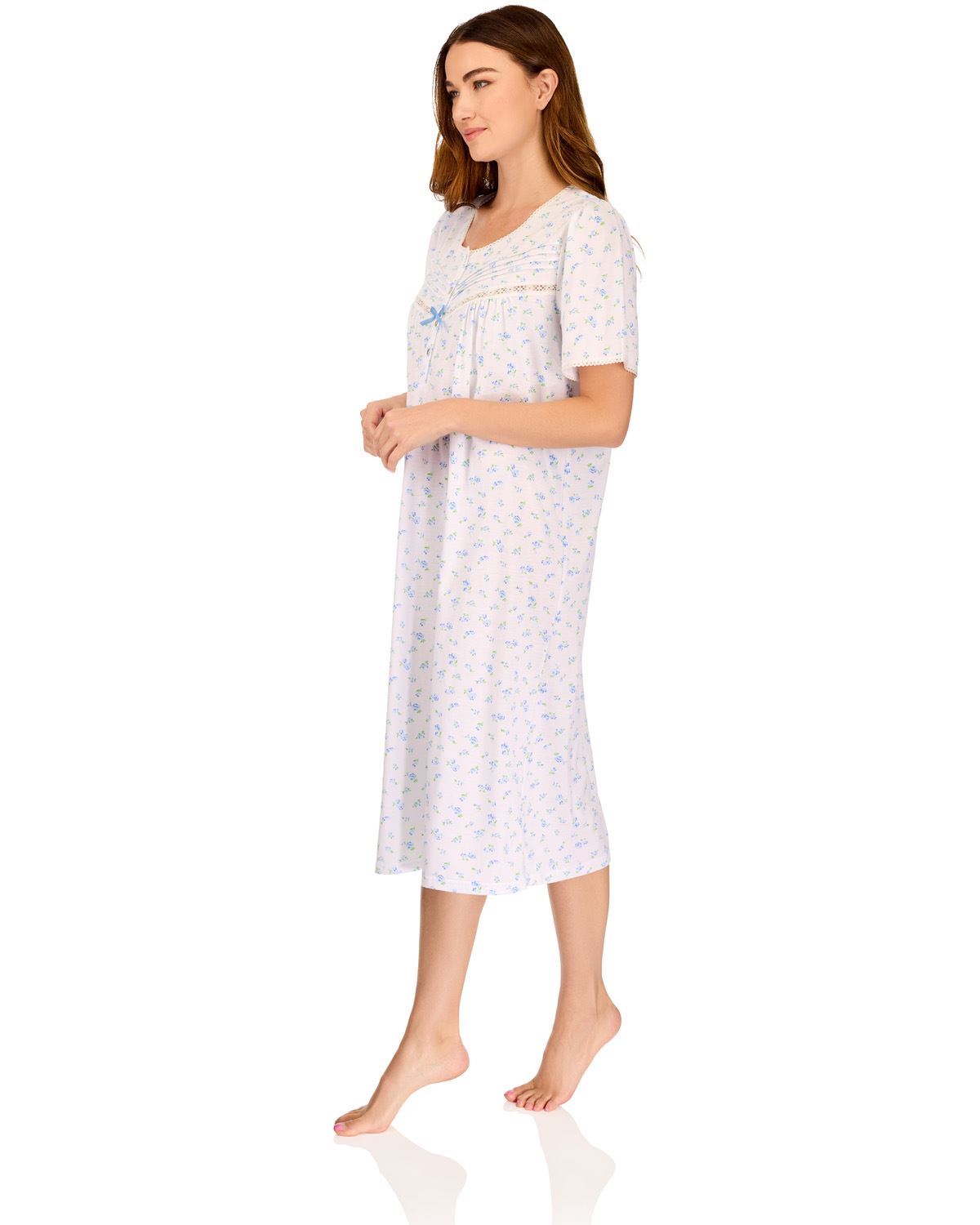 La Marquise Womens 'Vintage Blossoms' Short Sleeve Nightie