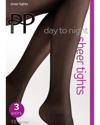 Pretty Polly Womens 3 Pack Day to Night Sheer Tights