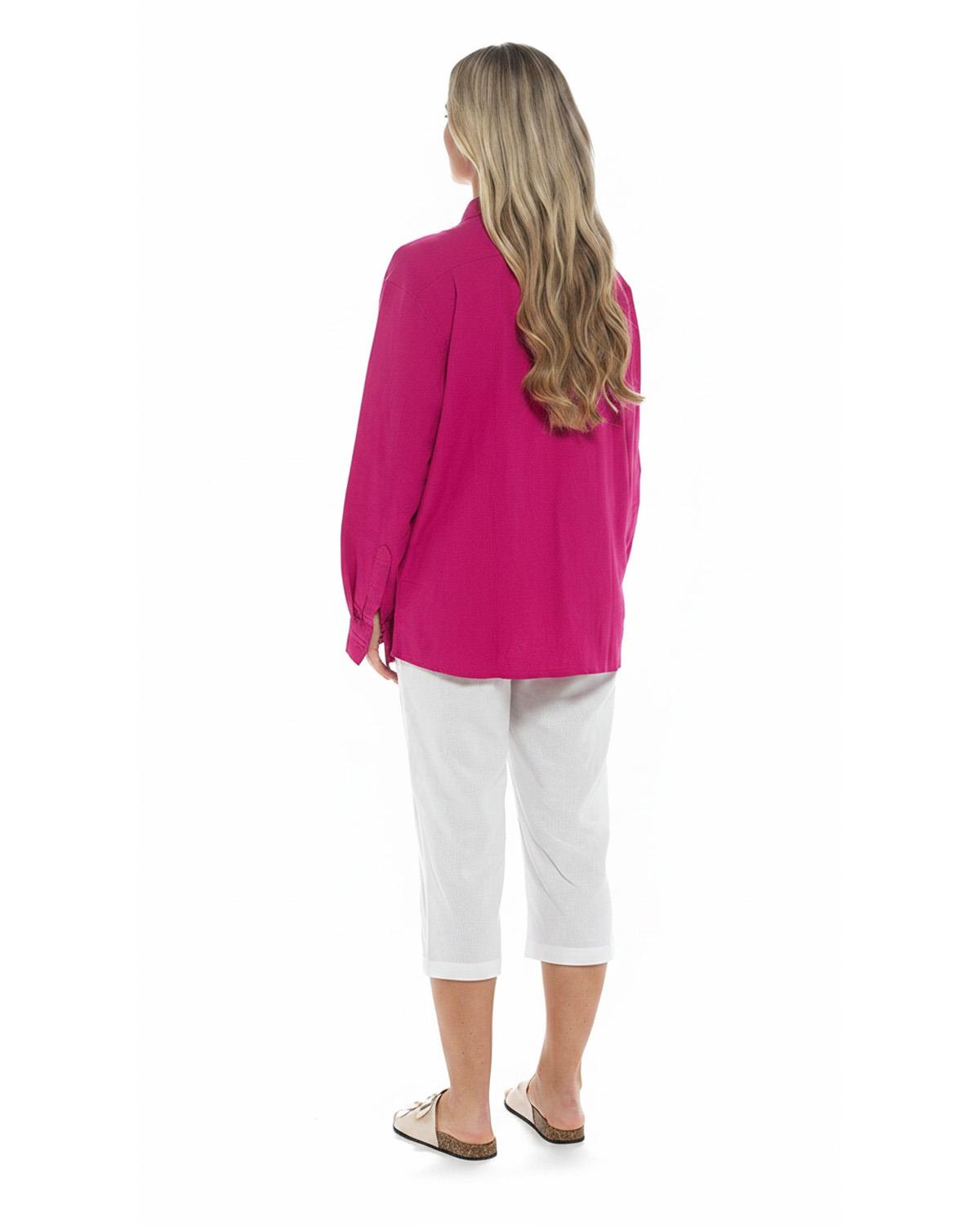 Indigo Roc Womens Relaxed Fit Linen Shirt