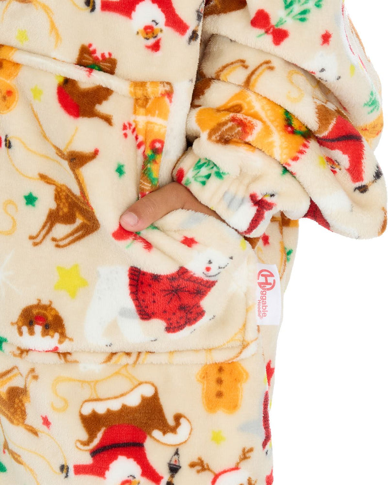 Huggable Unisex Christmas Print Oversized Hoodie