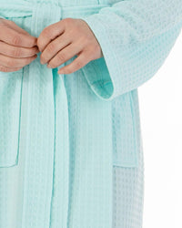 Slenderella Womens Shawl Collar Waffle Dressing Gown
