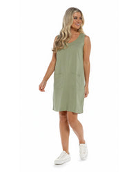 Indigo Roc Womens Linen Shift Dress