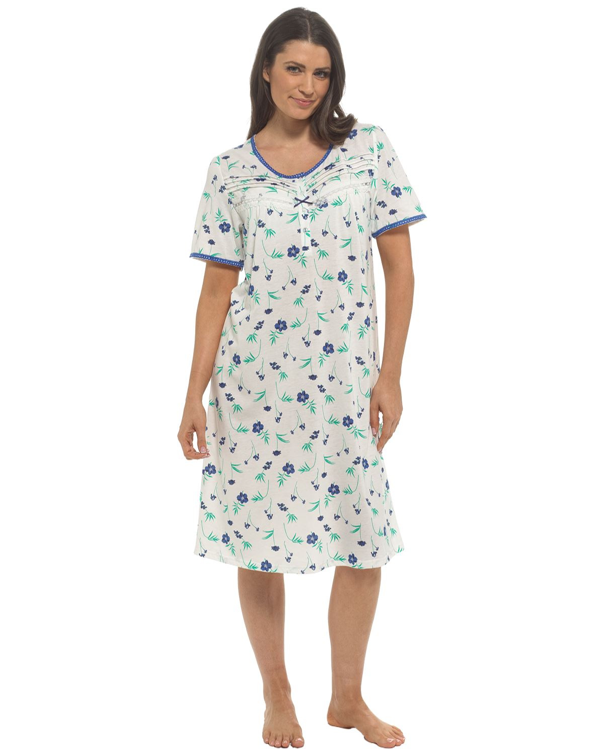 Slumber Hut Womens Short Sleeve Floral Nightie