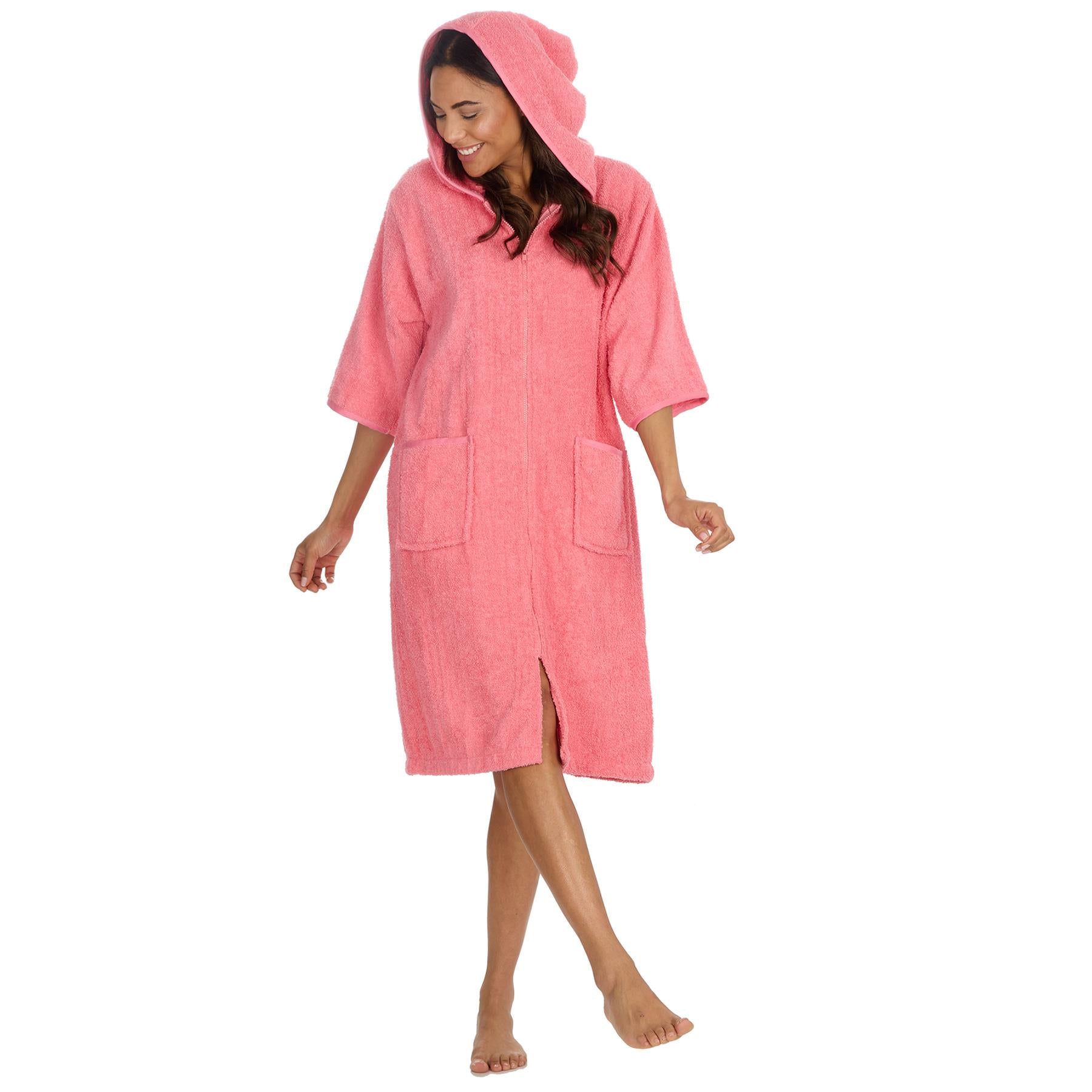 Hooded Zipped Bathrobe Forever Dreaming Womens Hooded Zip