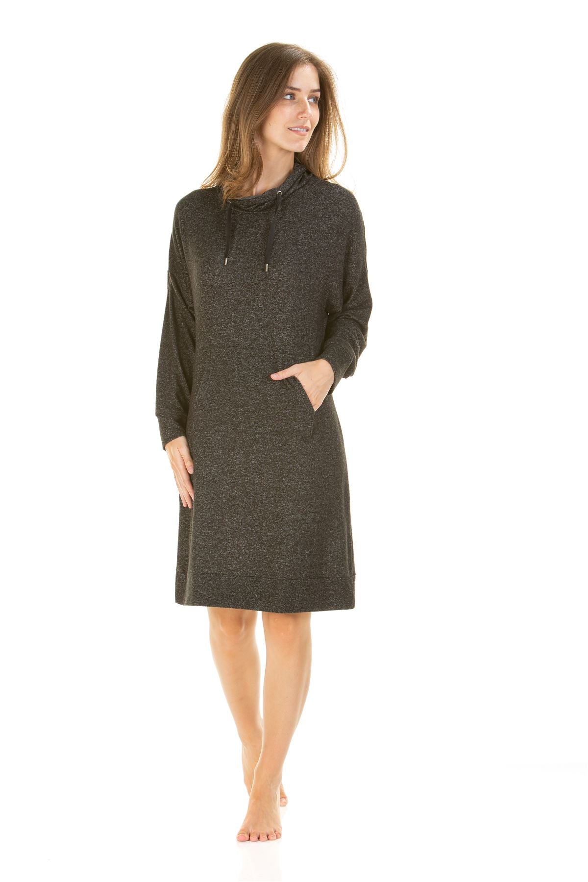La Marquise Womens Lush Lounge Cloudknit Cowl Neck Nightie