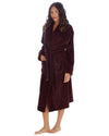 Slumber Hut Womens Flannel Fleece Hooded Dressing Gown