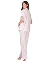 La Marquise Womens Flower Leaf Jersey Short Sleeve Pyjamas