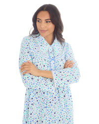 Womens Long Sleeve Woven Poplin Nightie