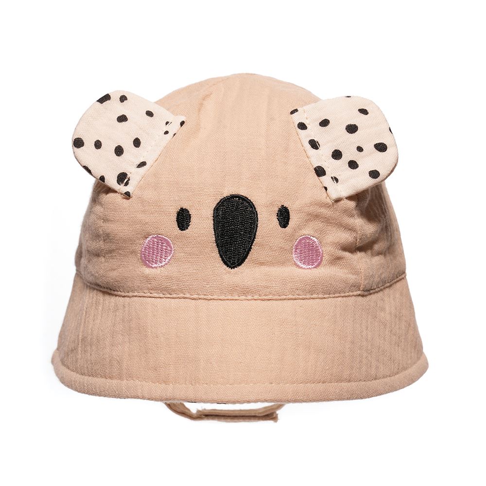 Baby Cotton Embroidered Animal Bucket Hat