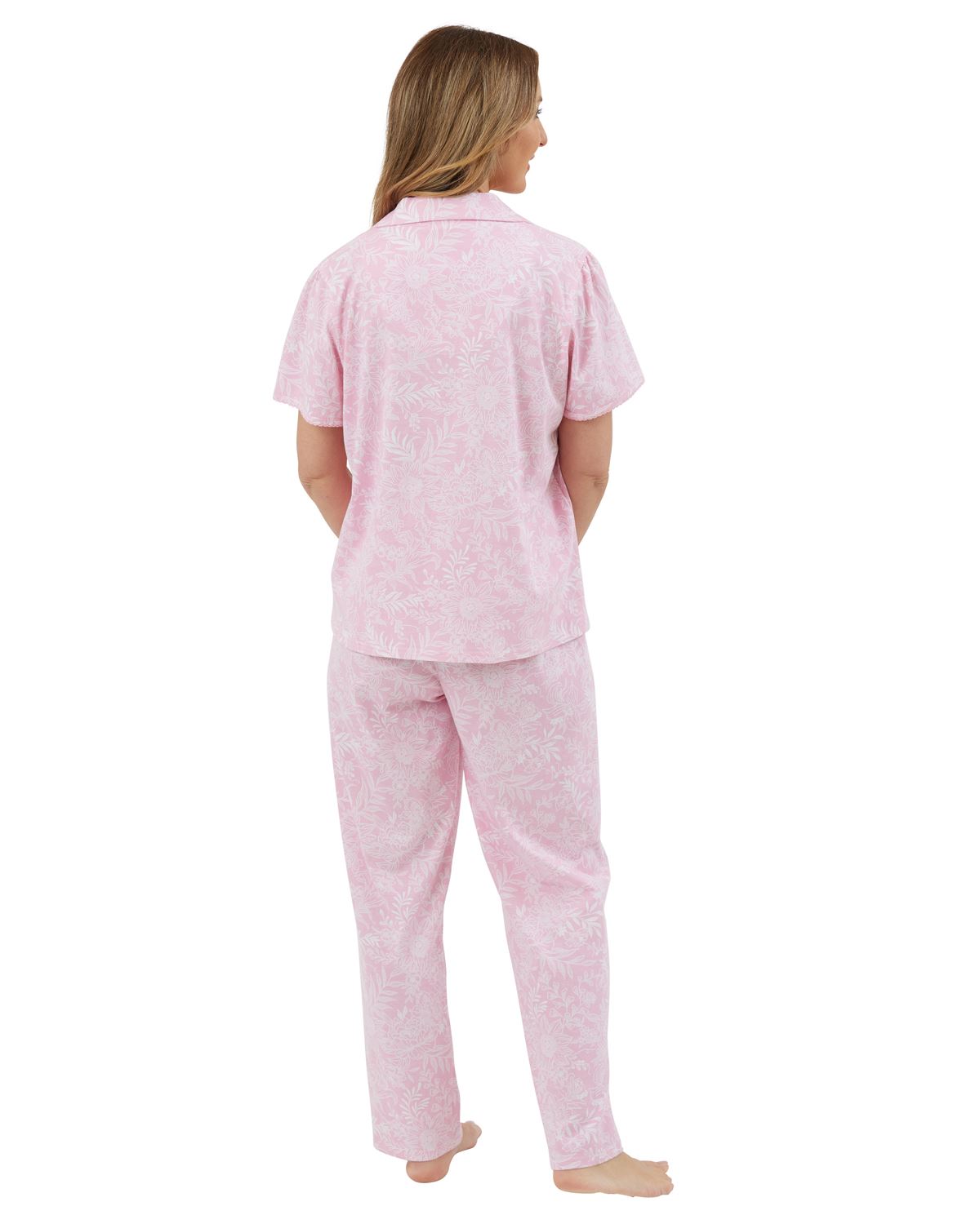 Marlon Womens Linear Floral Jersey Pyjamas