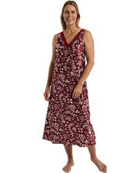 Marlon Womens Claudette Satin Long Nightdress