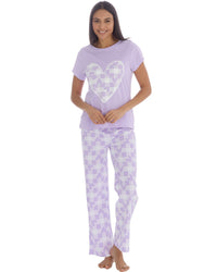Forever Dreaming Womens Short Sleeve Tee & Long Cotton Pyjamas