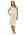 Marlon Womens Linear Floral 40" Sleeveless Button Nightie