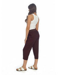 Indigo Roc Womens Cropped Linen Trousers