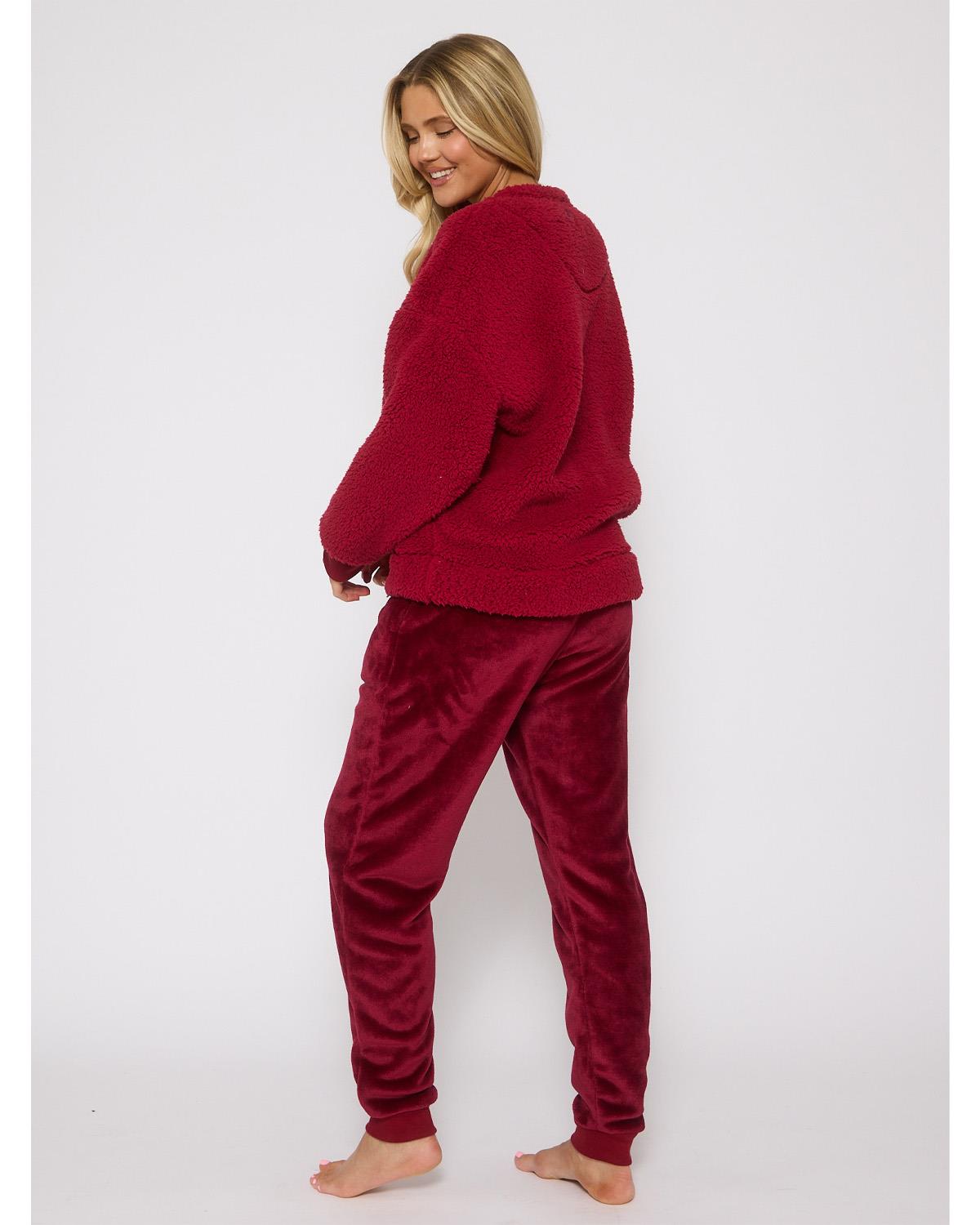 Loungeable Womens Borg Removeable Snood Jumper & Jogger Set