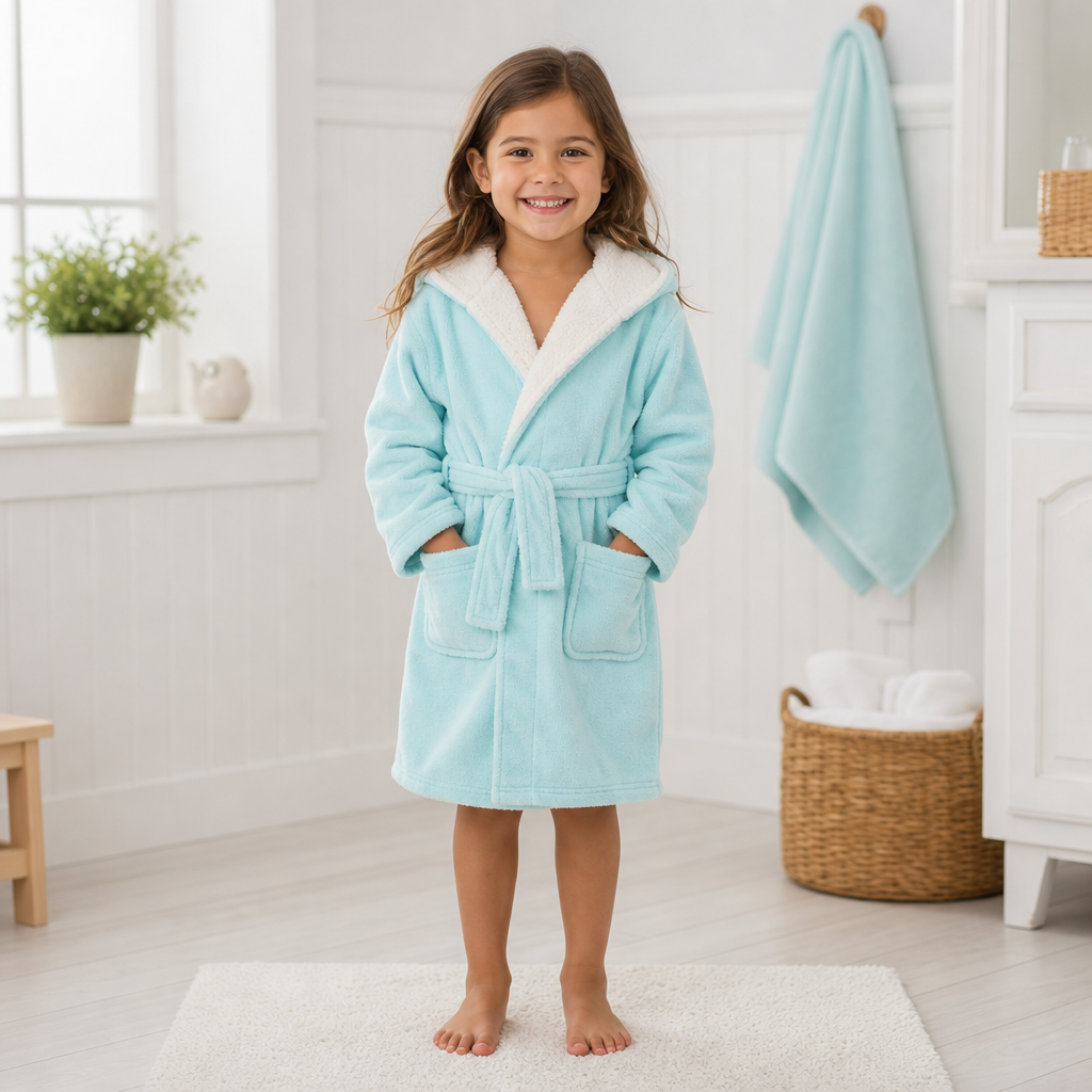 Girls Plush Fleece Dressing Gown