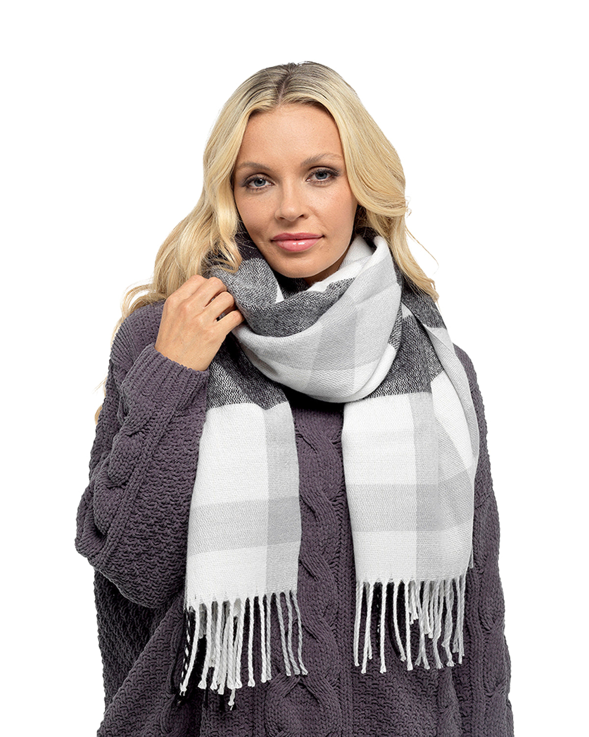 Foxbury Womens Check Plaid Winter Tartan Scarf