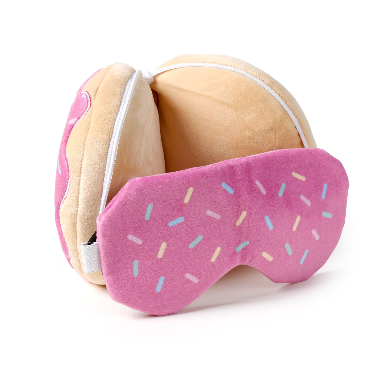 Relaxeazzz Donut Plush Travel Pillow & Eye Mask