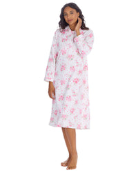 Countess Christie Womens Long Sleeve Floral Cotton Nightie