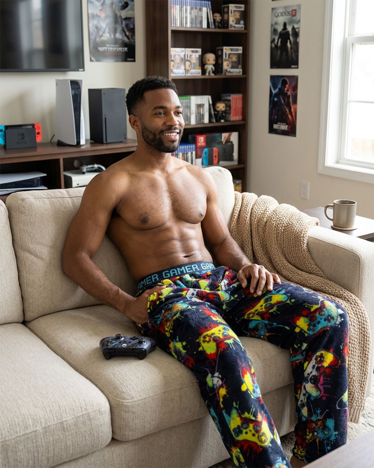 Cargo Bay Mens Fleece Gamer Lounge Pants