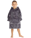 Huggable Kids Embossed Football Oversized Hoodie