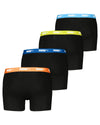 Puma Mens 4 Pack Everyday Cotton Stretch Boxers with Logo Waist Band