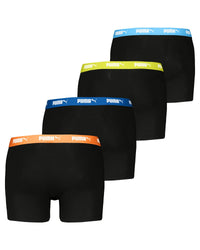 Puma Mens 4 Pack Everyday Cotton Stretch Boxers with Logo Waist Band