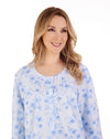Slenderella Womens 45" Woven Long Sleeve Nightdress