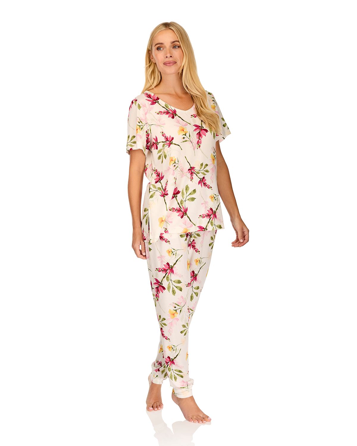 La Marquise Womens 'Berry & Blue' Short Sleeve Pyjamas