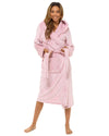 Womens Polished Fleece Cuff Detail Dressing Gown