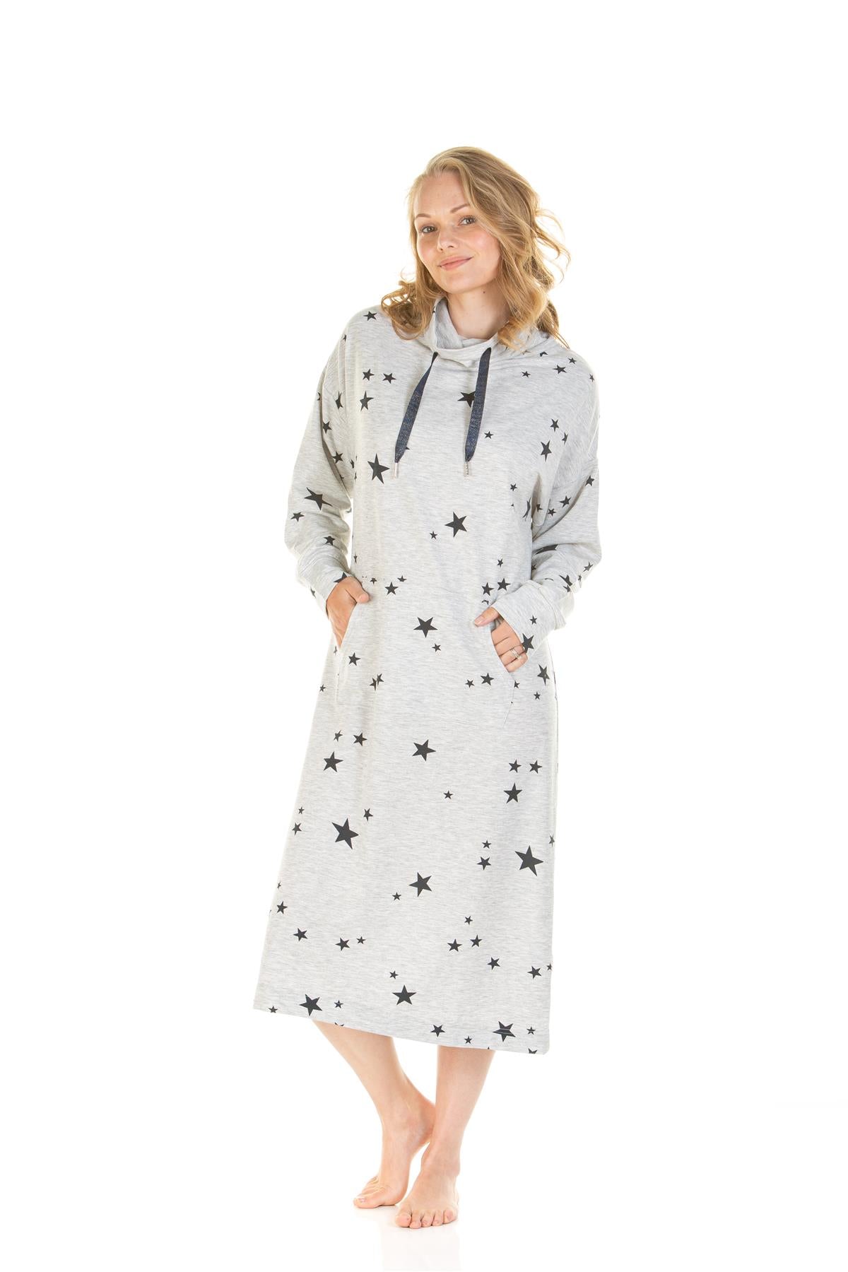 La Marquise Starry Days Cowl Neck Jersey Nightie